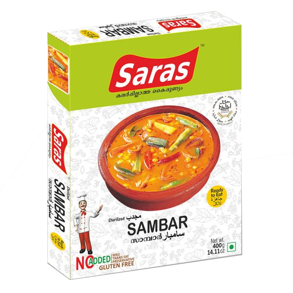 Sambar  Curry- Ready to Eat, 400g- Saras