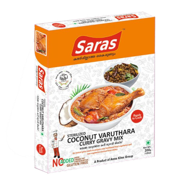 Coconut Varutharacha Gravy Mix, 200g - Saras